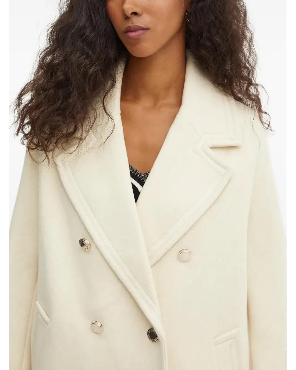 Morgan Natural Gam Double-Breasted Coat
