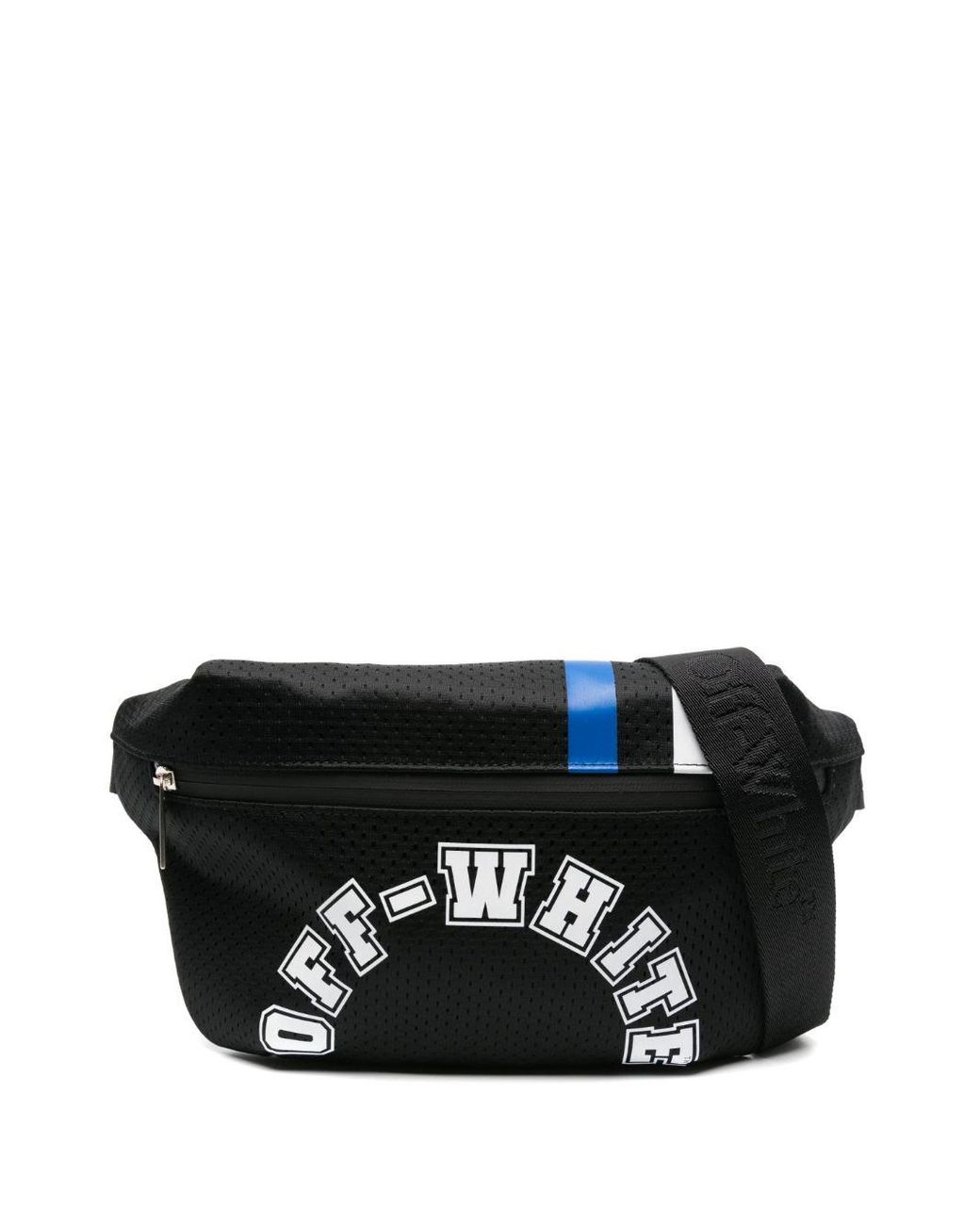 Off White c o Virgil Abloh Outdoor Baseball Mesh Belt Bag in Black