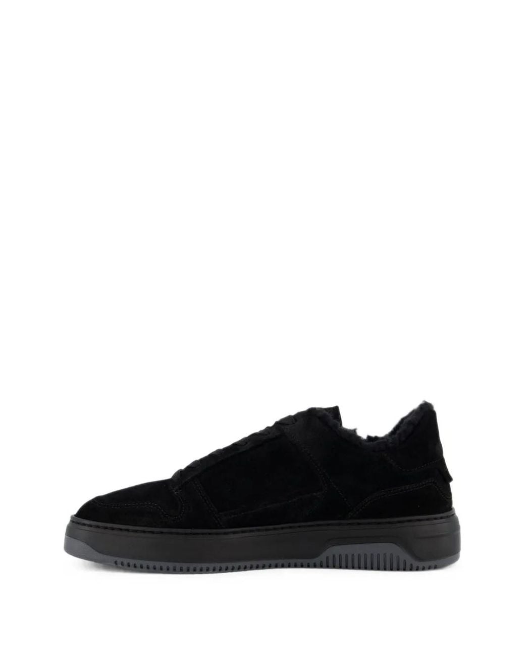 Nubikk Black Basket Court Fur Sneakers for men