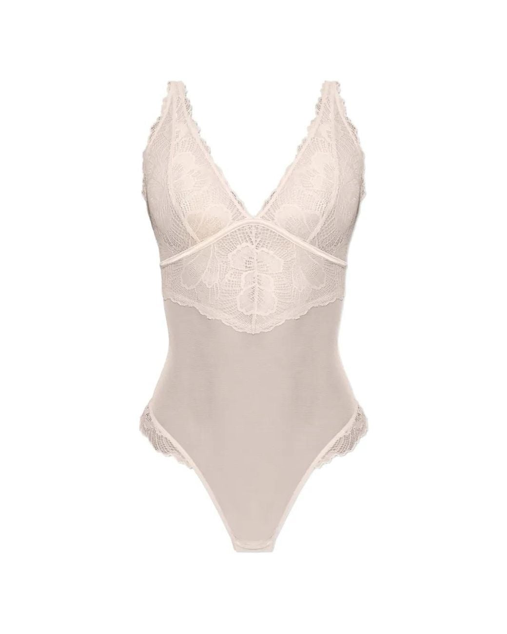 Heist White Dahlia Lace-Panel Body