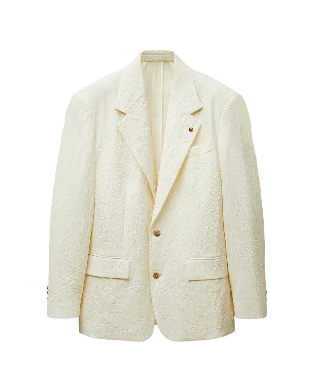 Versace Natural Wool Creased Blazer for men