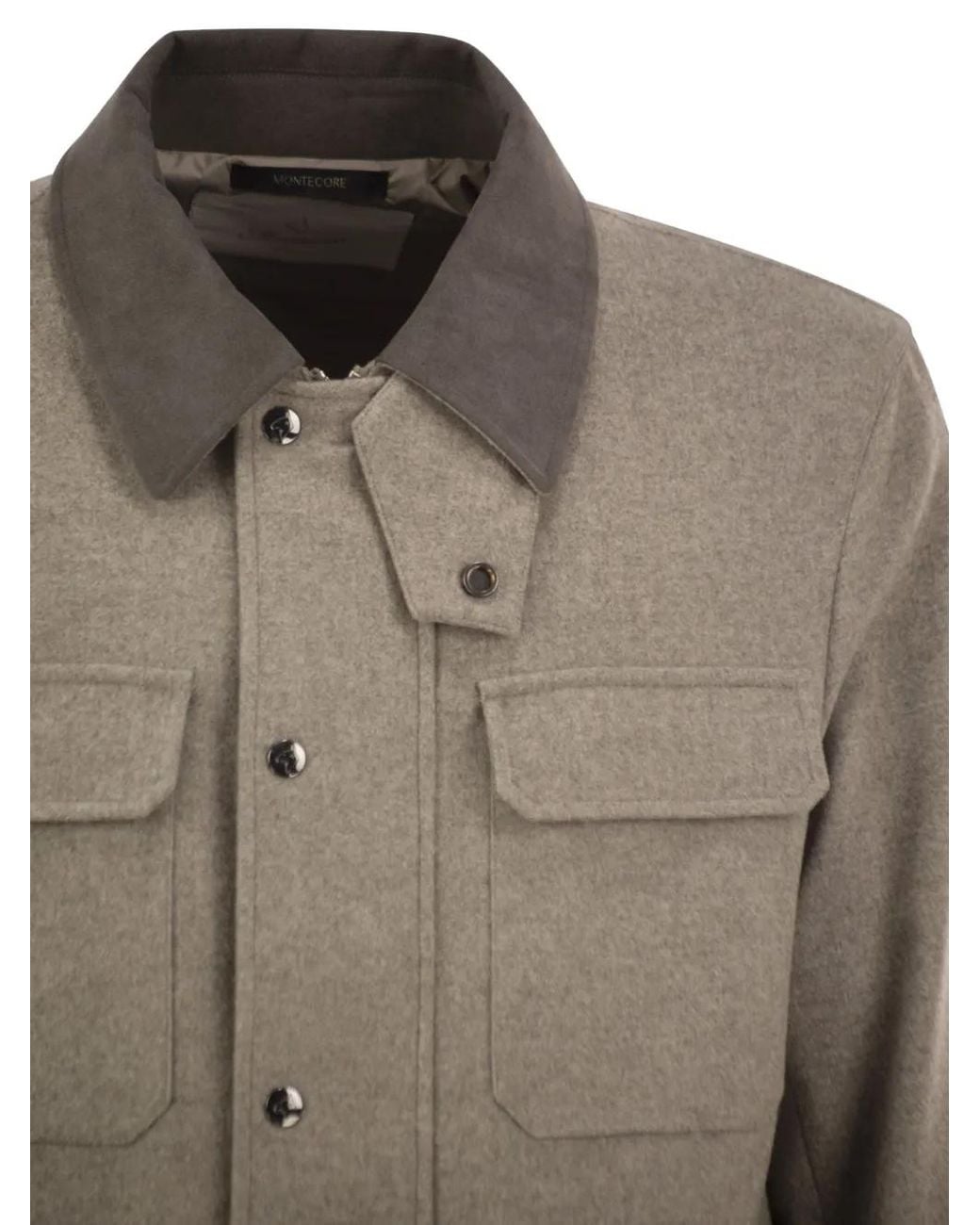 Montecore Brown Virgin Wool Field Jacket for men