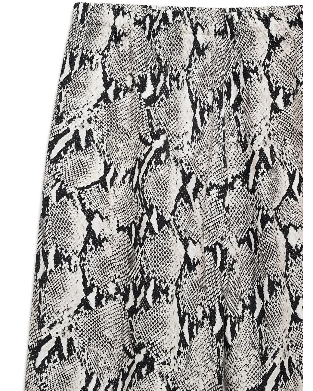 Pantalon Roslin À Imprimé Peau De Python Anine Bing en coloris White