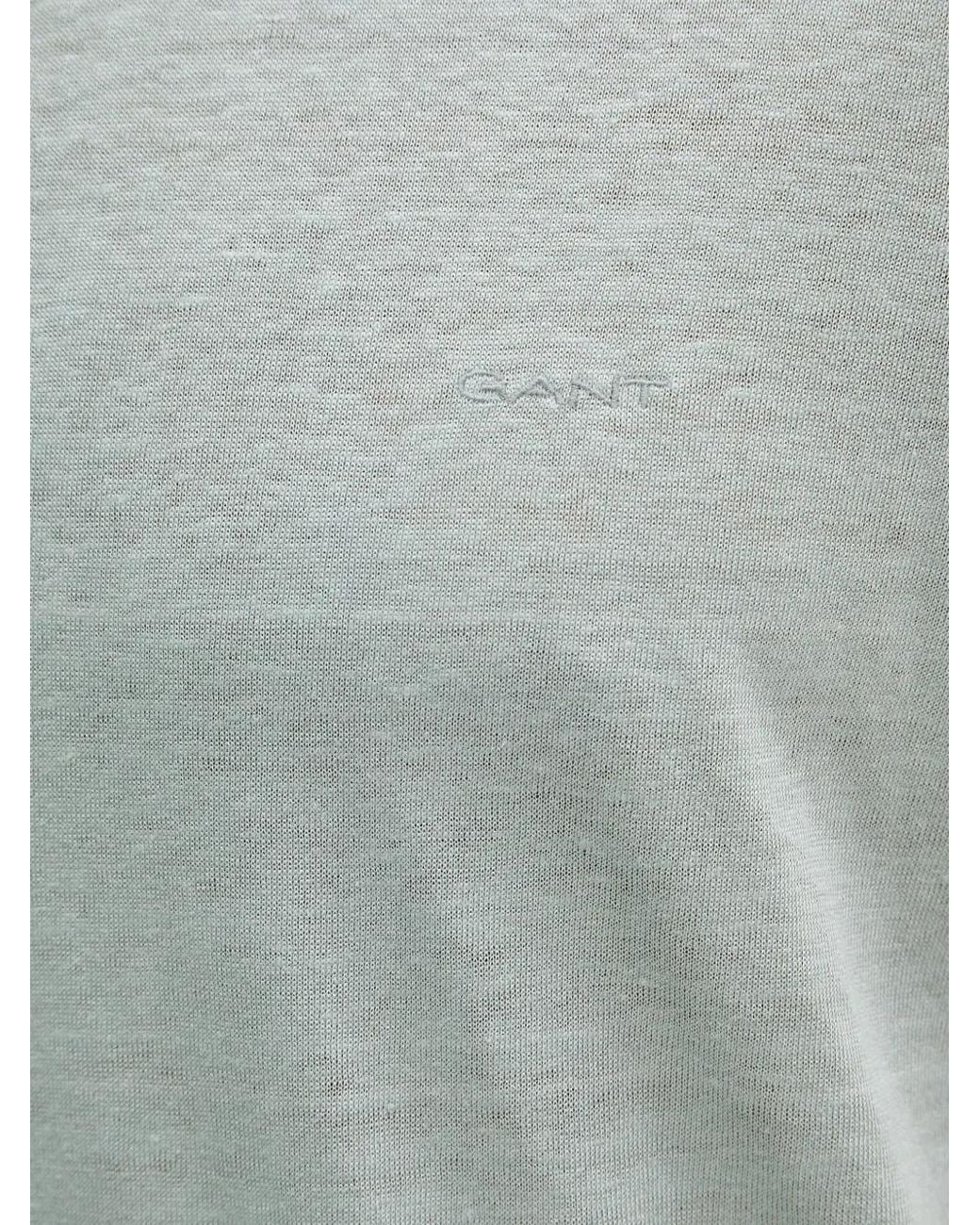 Gant Gray Embroidered-Logo T-Shirt for men