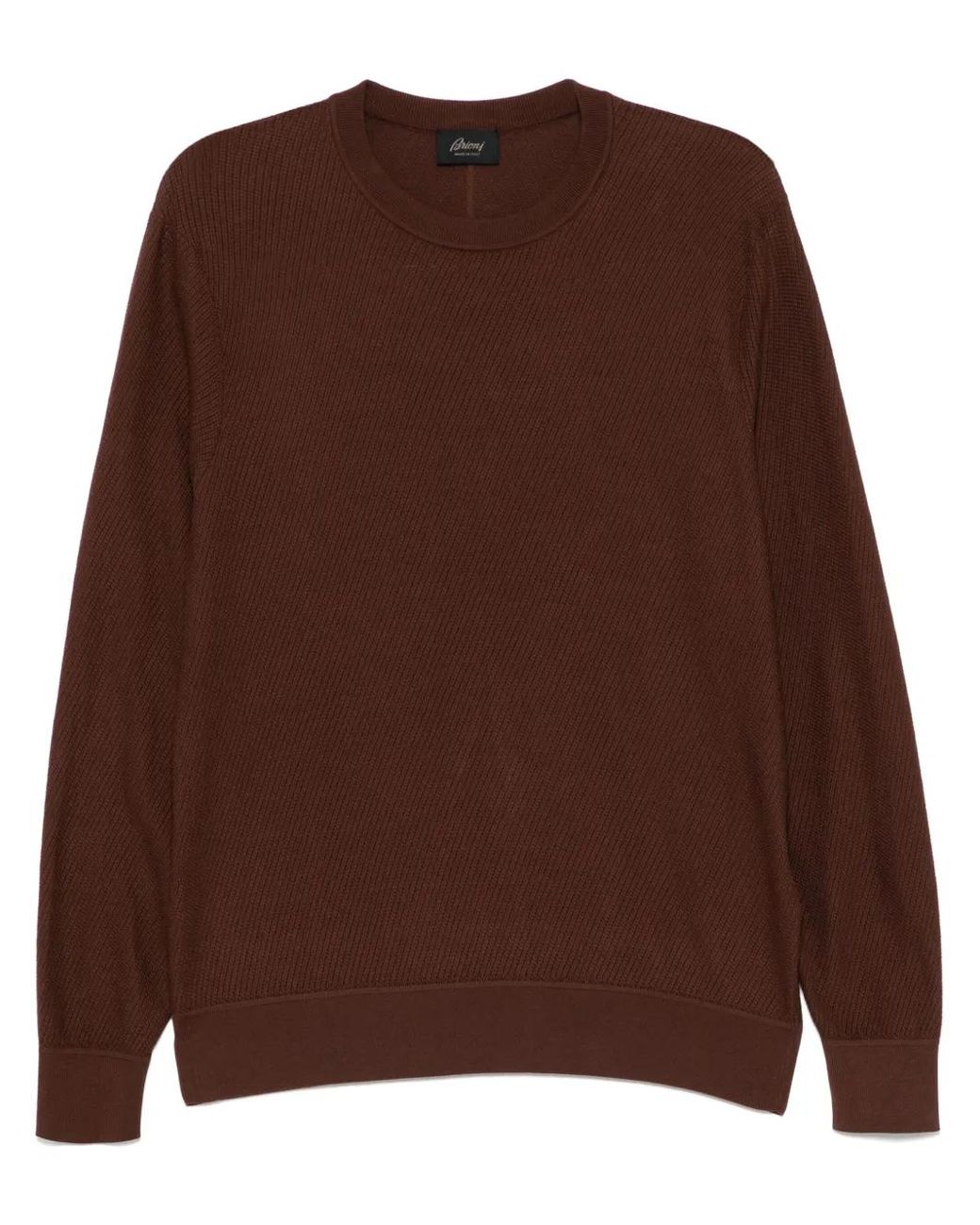 Brioni Brown Crew-Neck Jumper for men