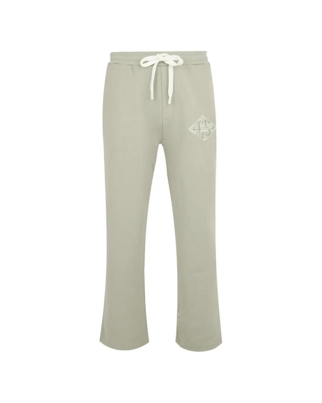 Exit Society Gray Fractured X Logo-Print Drawstring Track Pants for men