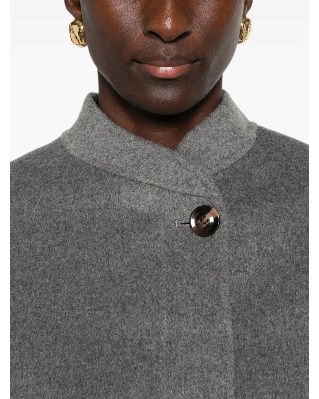 Soeur Gray Windsor Patch-Pocket Jacket