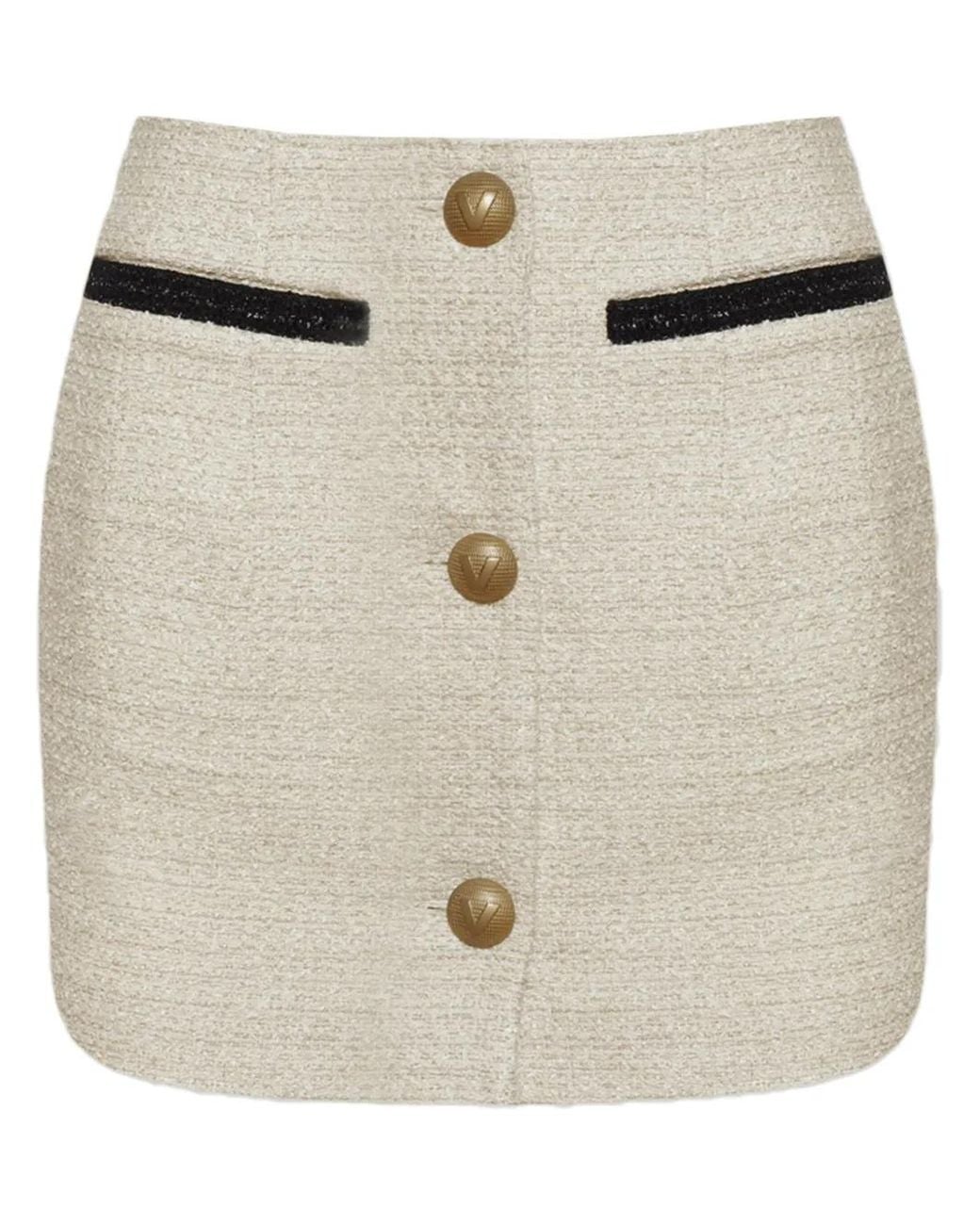 Vetements Natural Tweed Mini Skirt