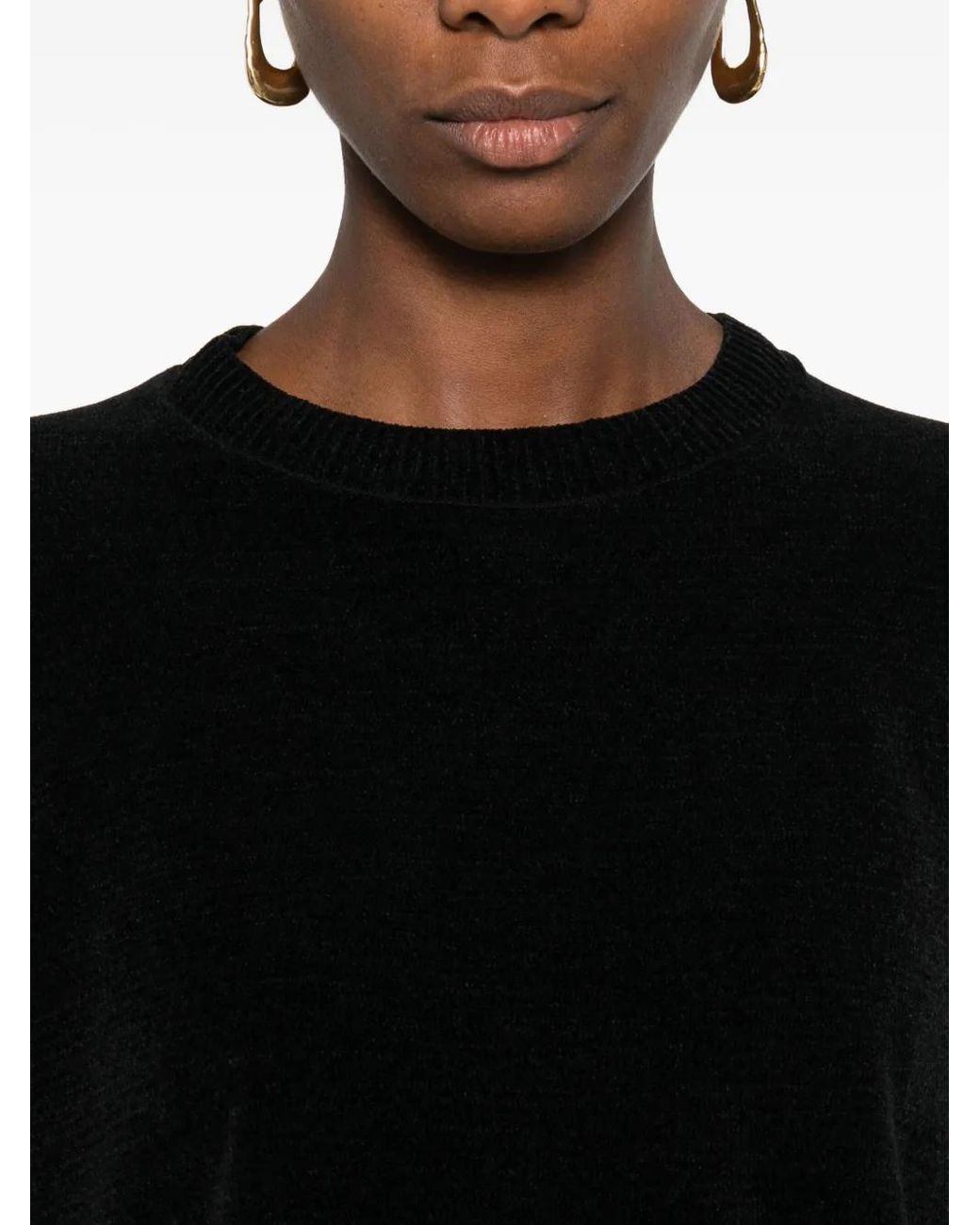 Rrd Black Round-Neck Long-Sleeve Sweater