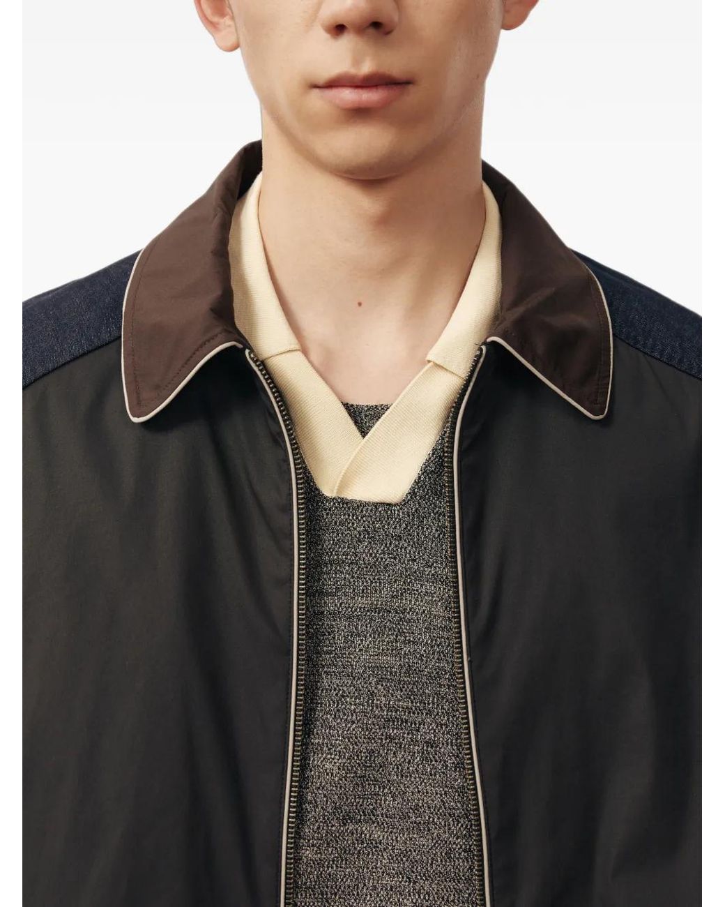 CROQUIS Black Layered Jacket for men