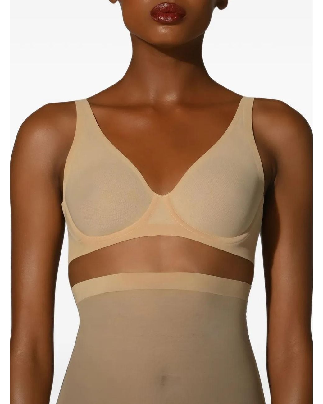 Wolford Brown Tulle Underwired Bra