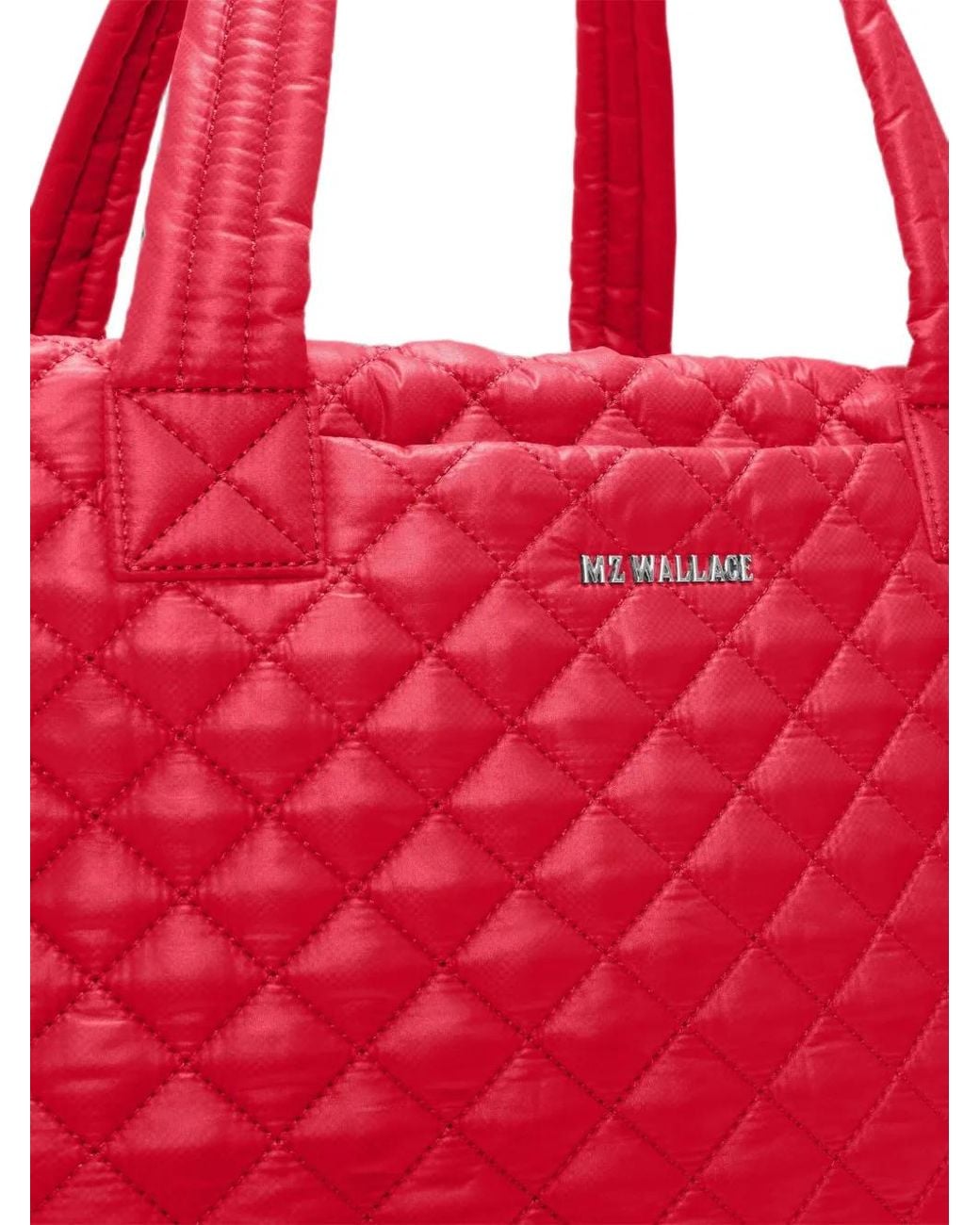 MZ Wallace Red Large Metro Deluxe Quilted Tote Bag