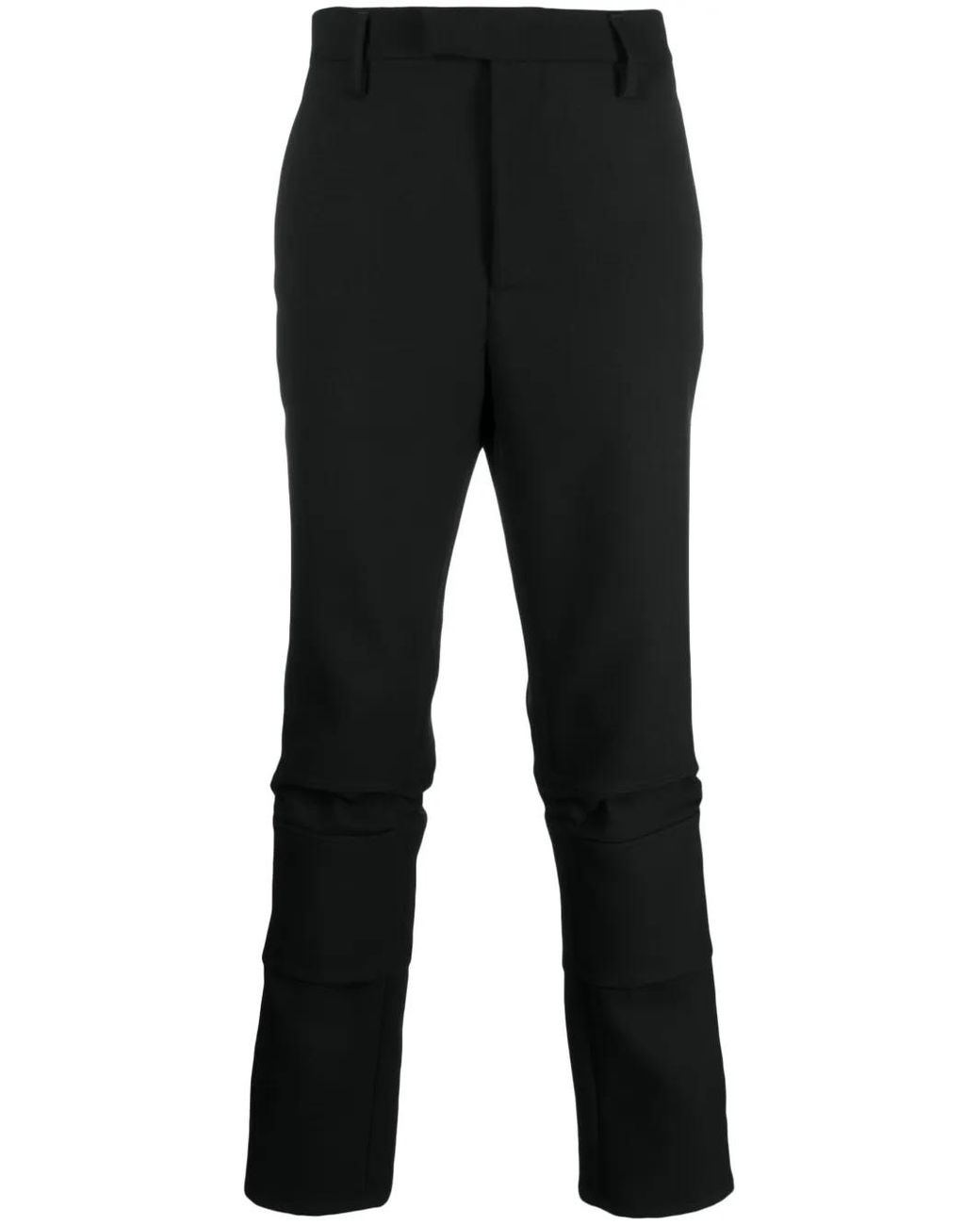 Ambush Black Panelled Slim-Fit Trousers for men