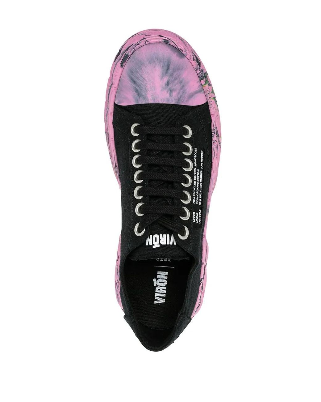 Viron Black 1968 Marble Low-Top Sneakers for men