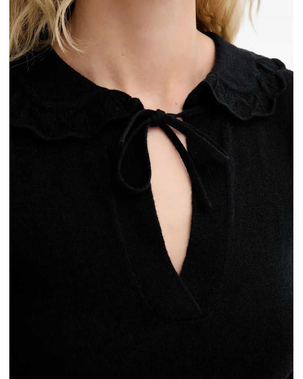 Munthe Black Livo Tie Sweater