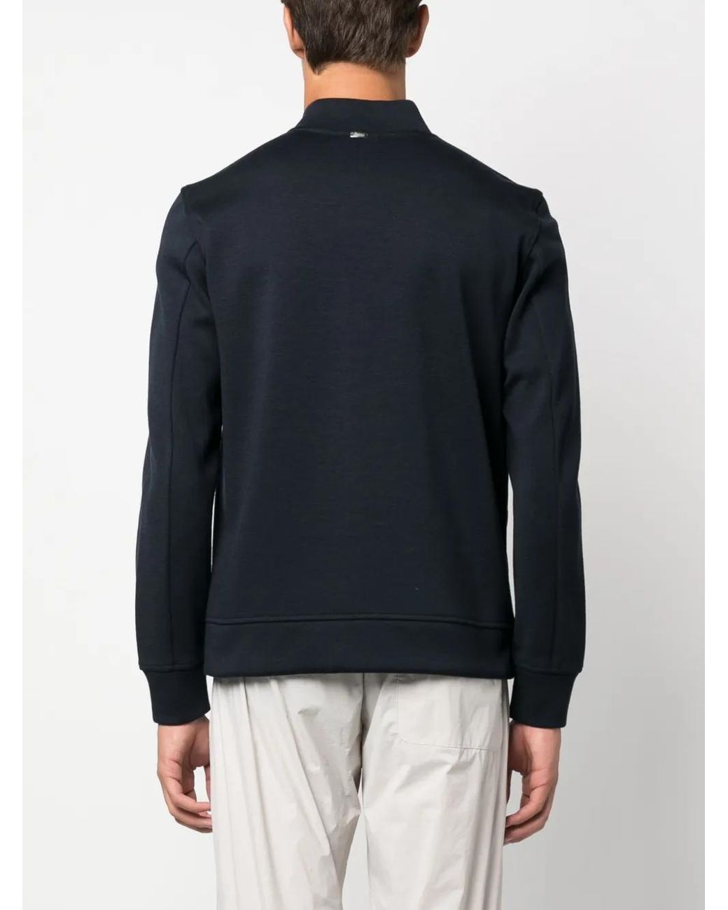 Herno Blue Contrasting-Sleeves Padded Jacket for men