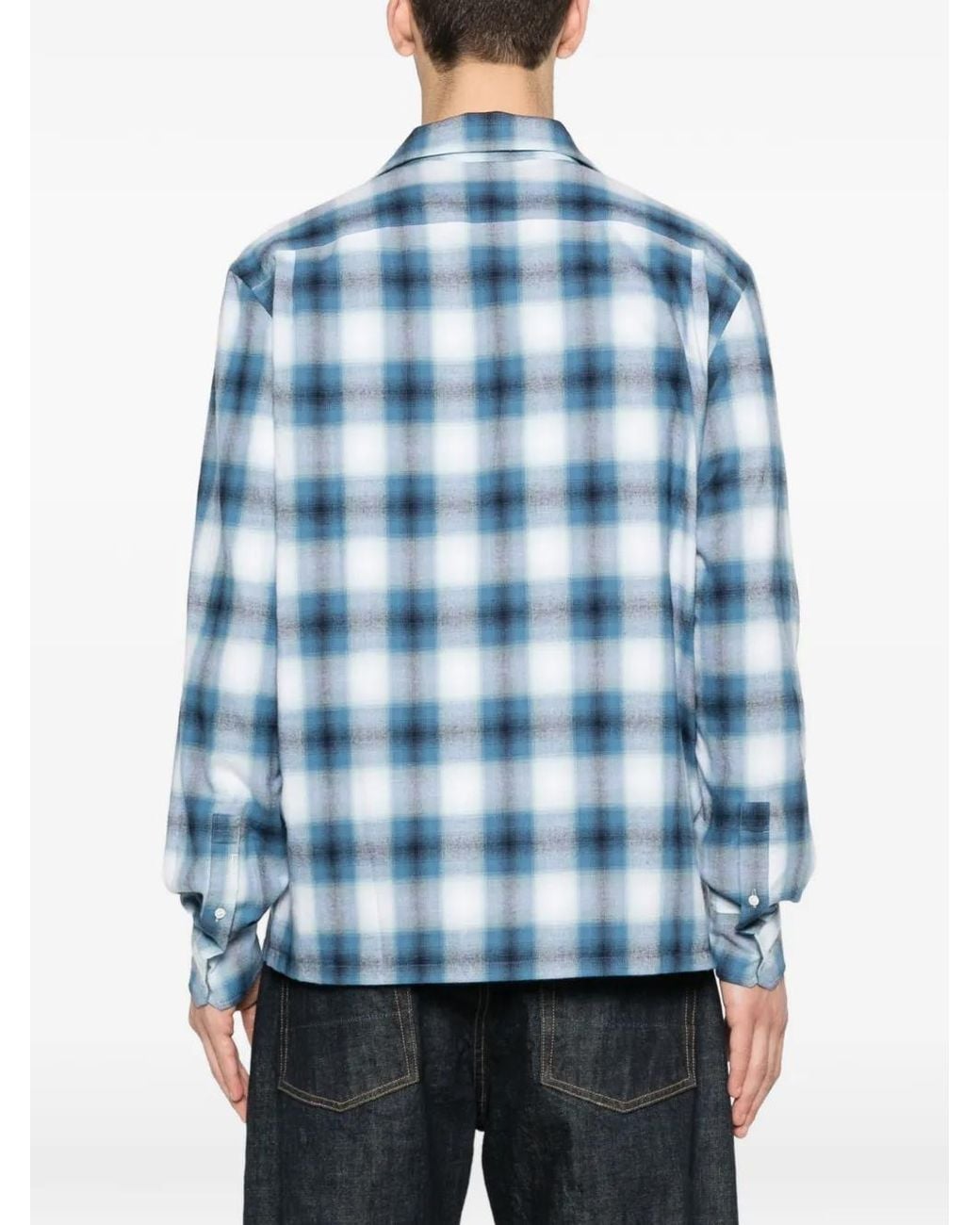 J.W. Anderson Blue Checked Shirt for men
