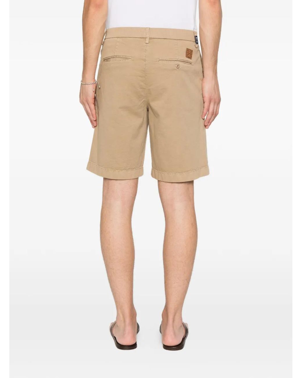 Jacob Cohen Natural Logo-Patch Shorts for men