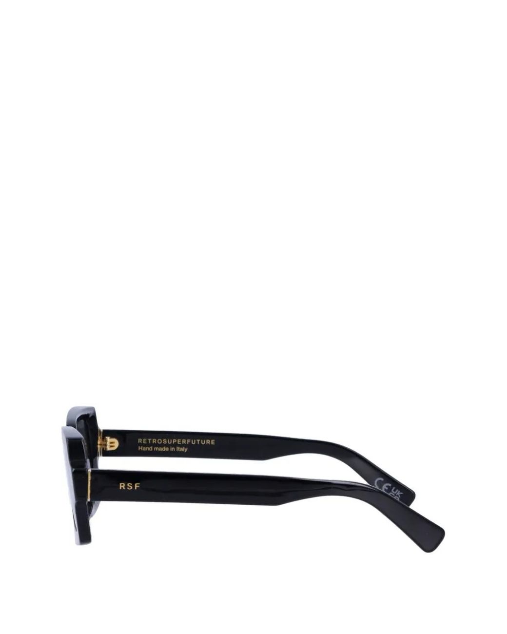 Retrosuperfuture Black Rectangle-Frame Sunglasses