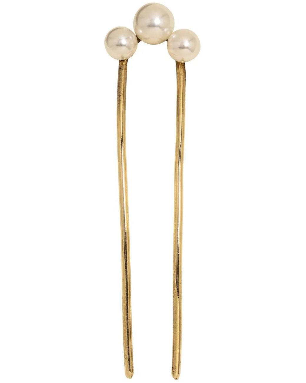 Jennifer Behr White Gretel Crystal Pearl Hairpin