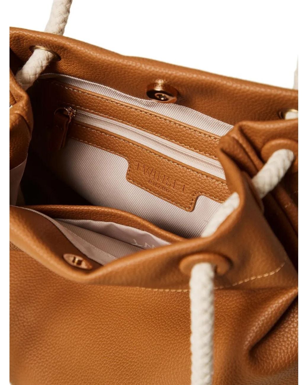 Twinset Bucket-Tas Met Touw Handgreep in het Brown