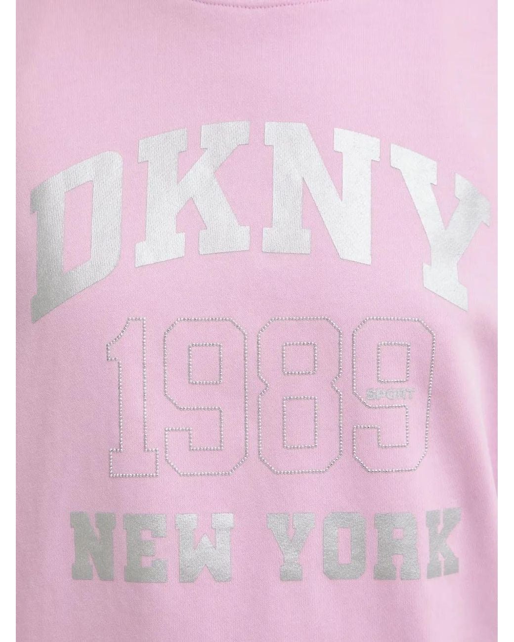 DKNY Pink Sweat À Logo Imprimé