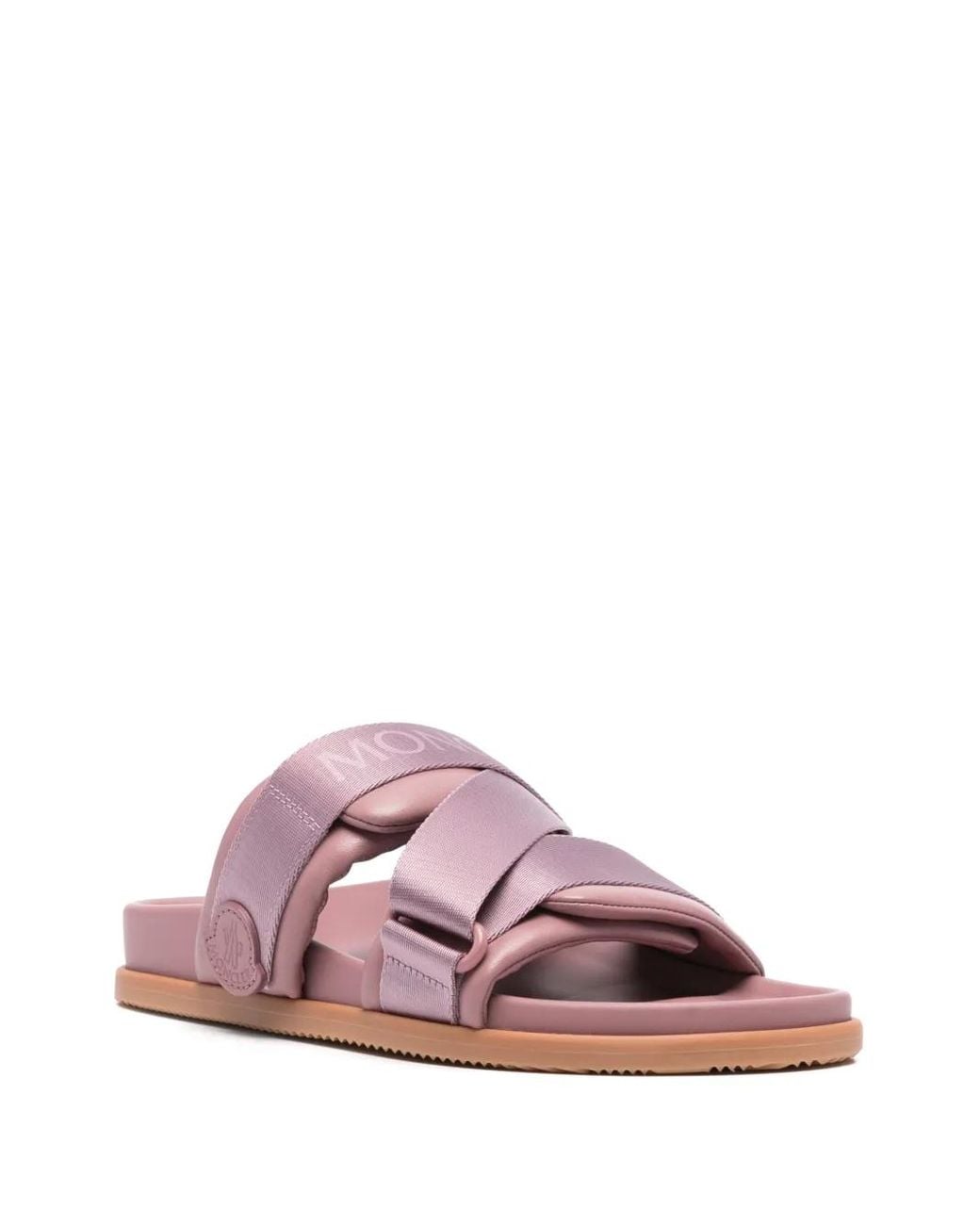 Moncler Pink Logo-Jacquard Slides