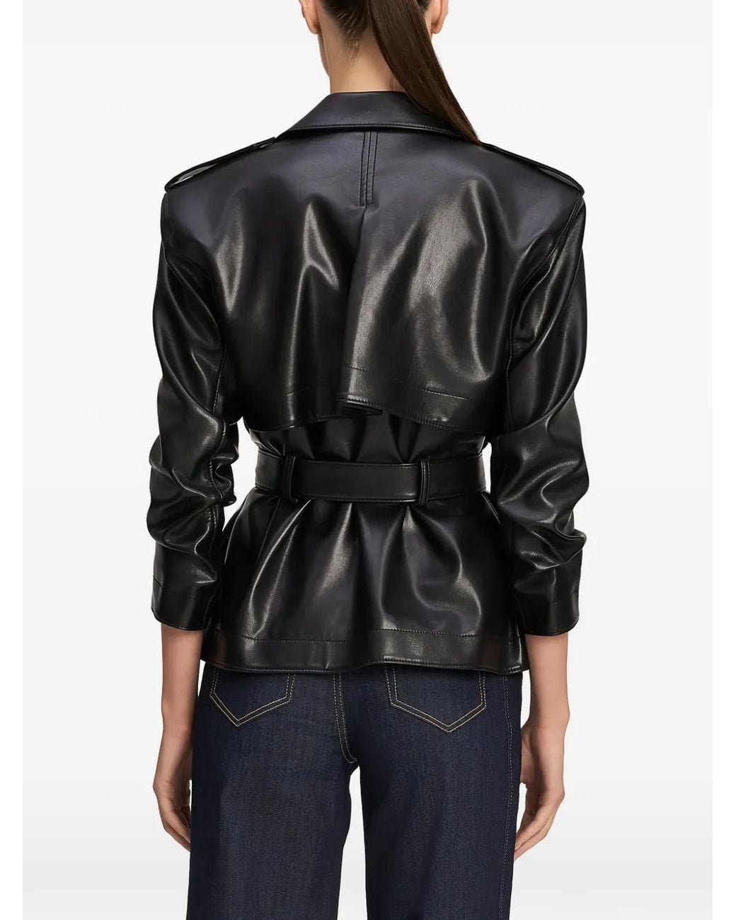 Cinq À Sept Black Veste Trench Yates Ceinturée
