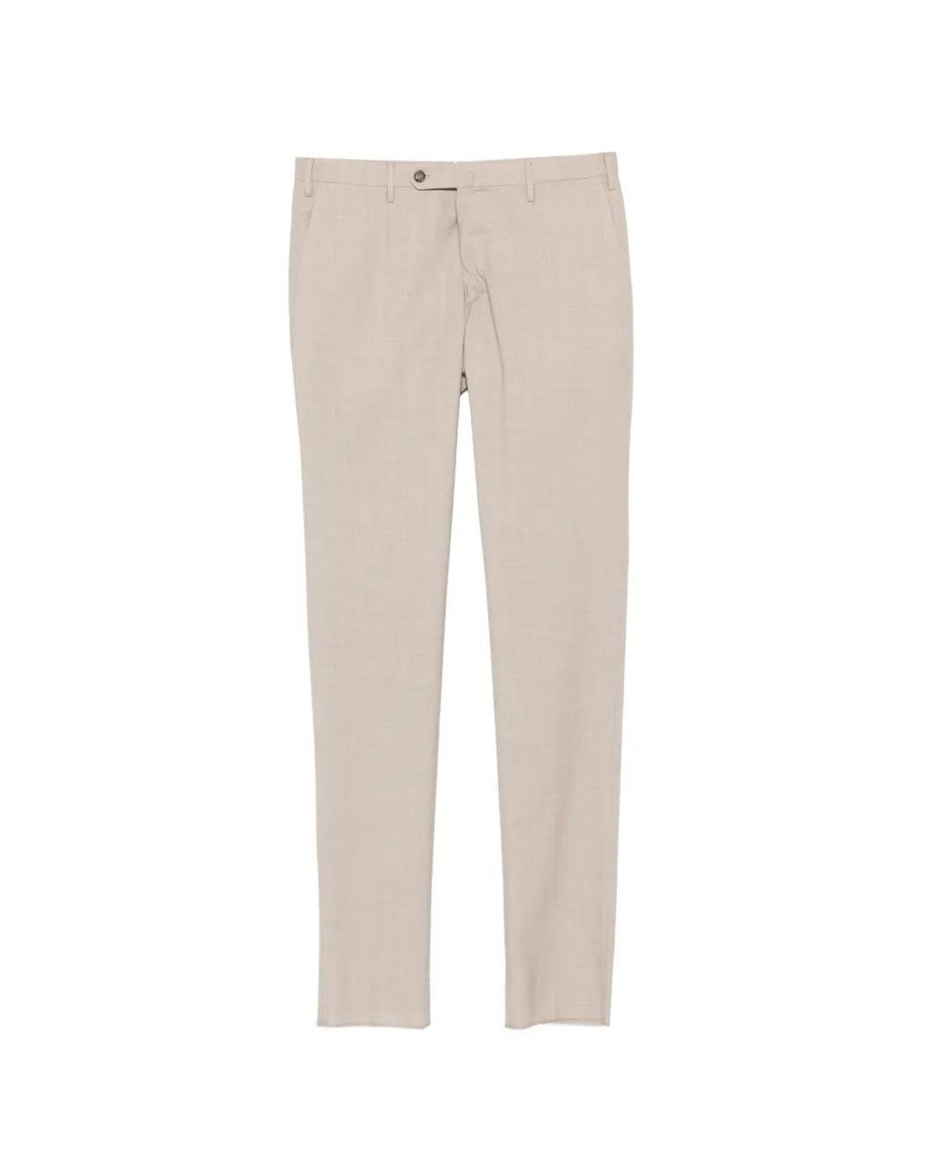 Incotex White Buttoned Trousers for men