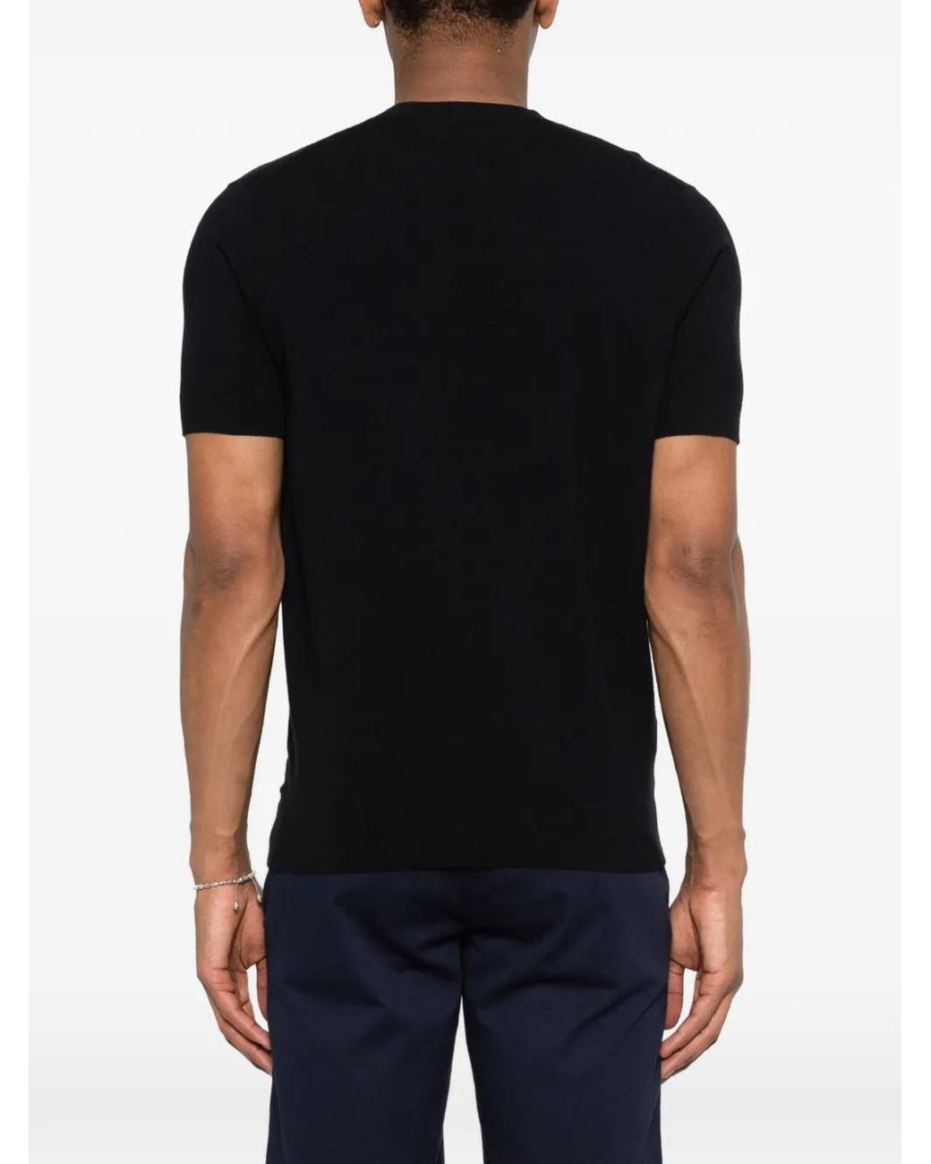Karl Lagerfeld Black Striped T-Shirt for men