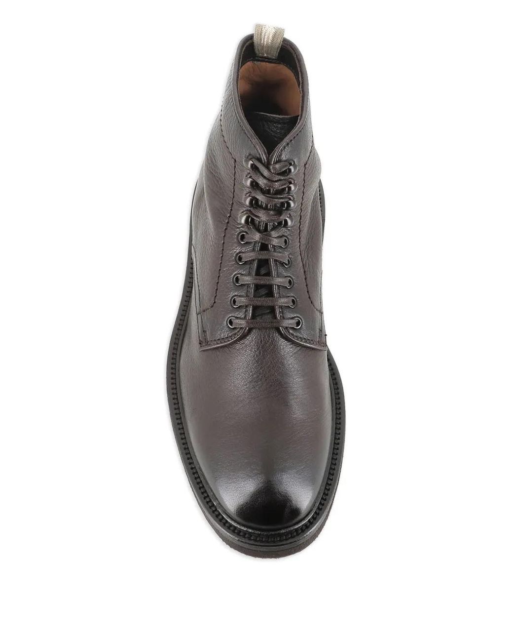 Officine Creative Brown Lace-Up Leather Boots for men