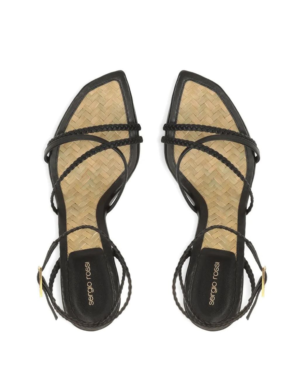 Sergio Rossi White Braid Sandals