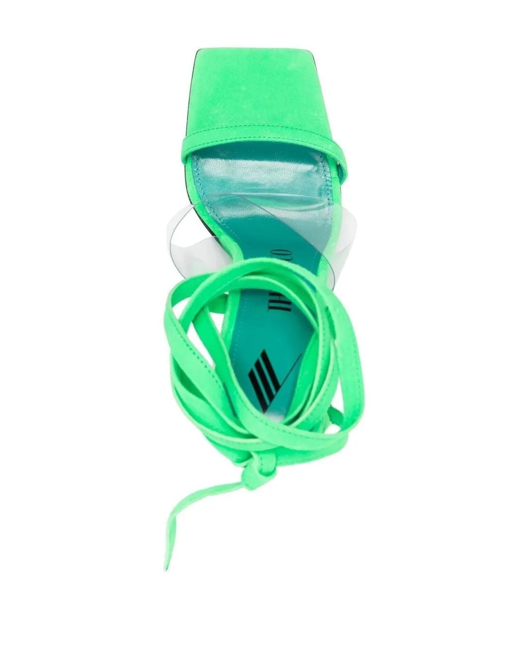 The Attico Green Isa Open-Toe Sandals