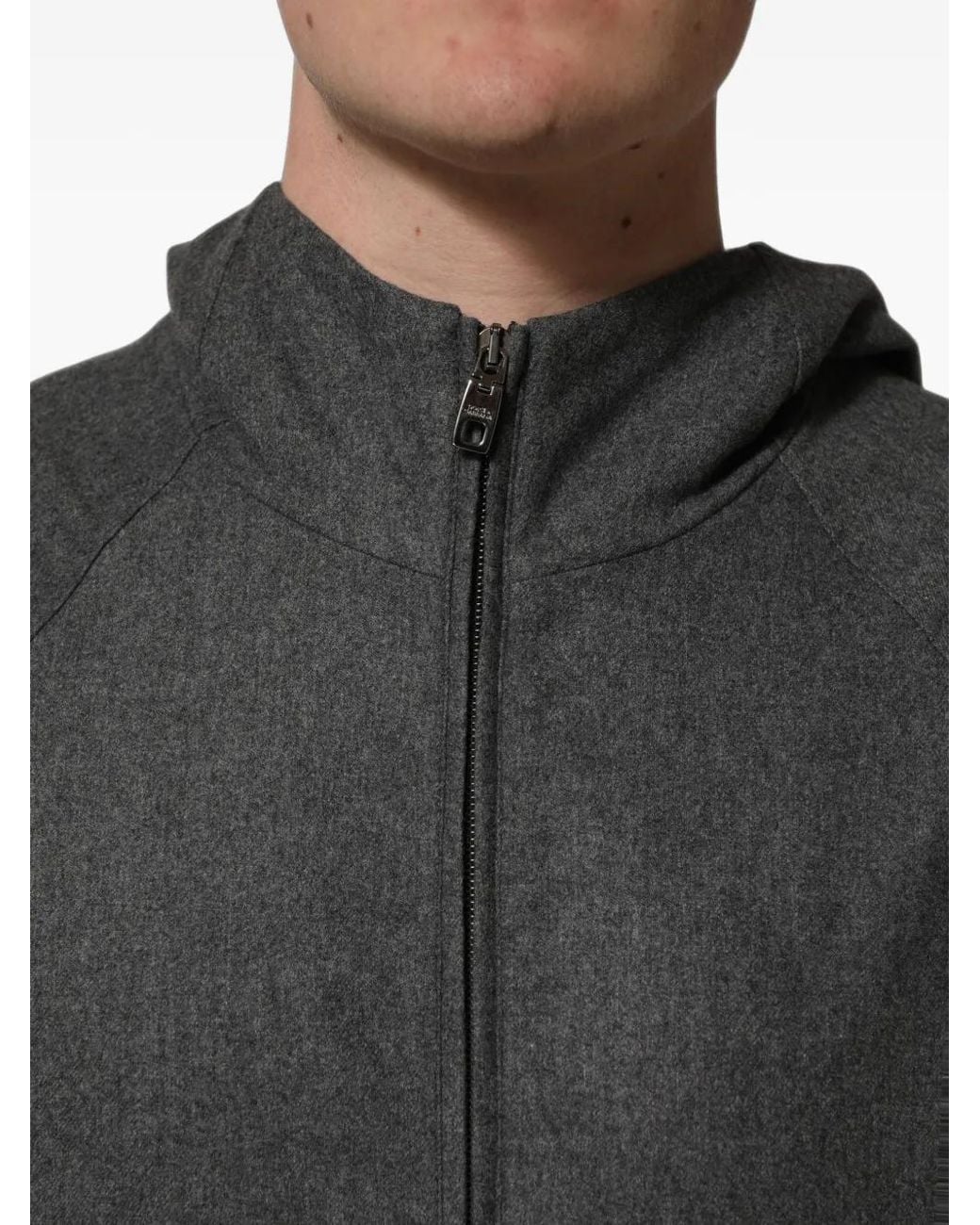 Dolce & Gabbana Gray Hooded Raglan-Sleeve Jacket for men