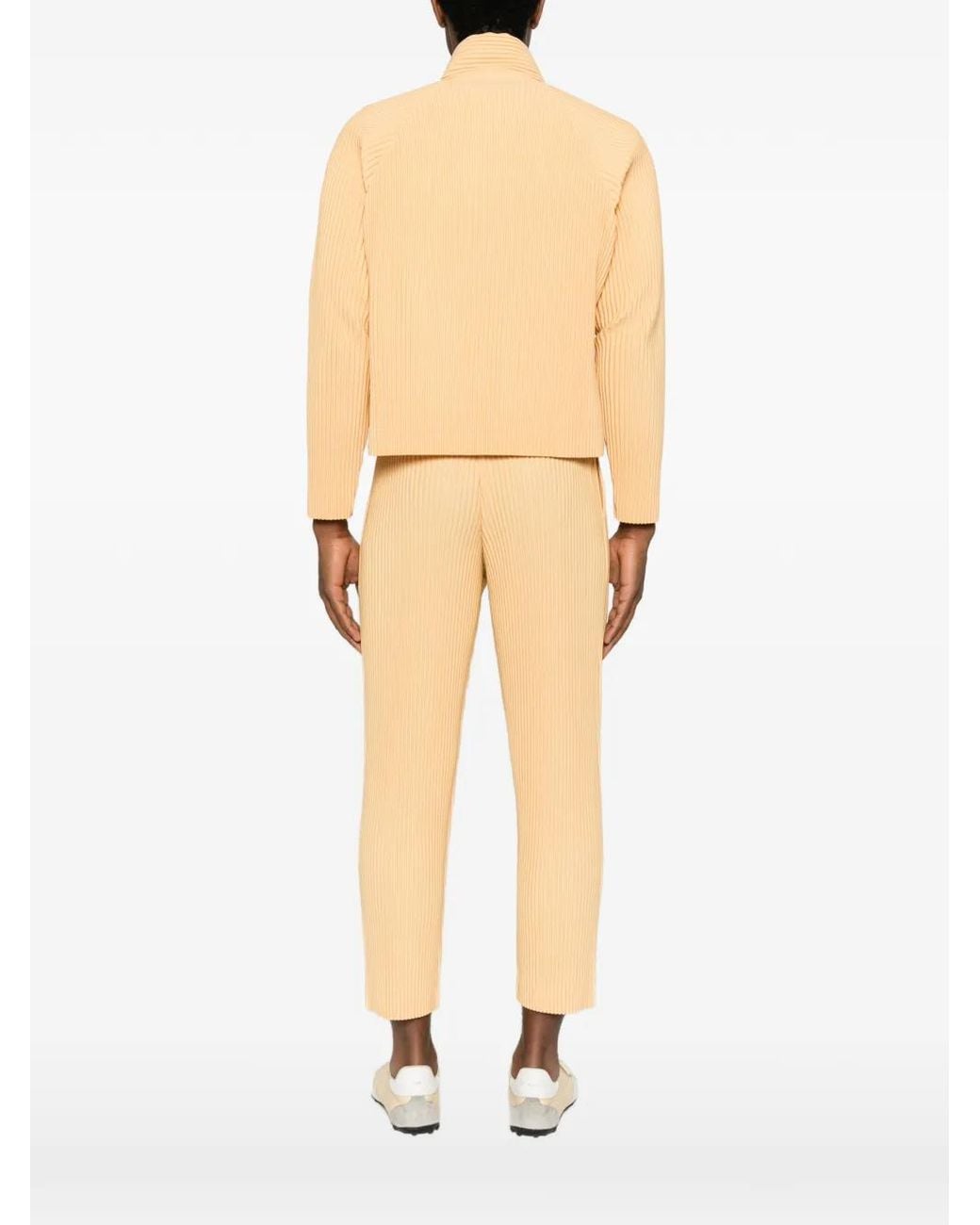 Homme Plissé Issey Miyake Natural Pleated Raglan-Sleeve Jacket for men