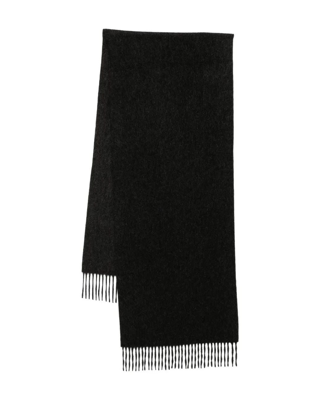 N.Peal Cashmere Black Large Woven Scarf