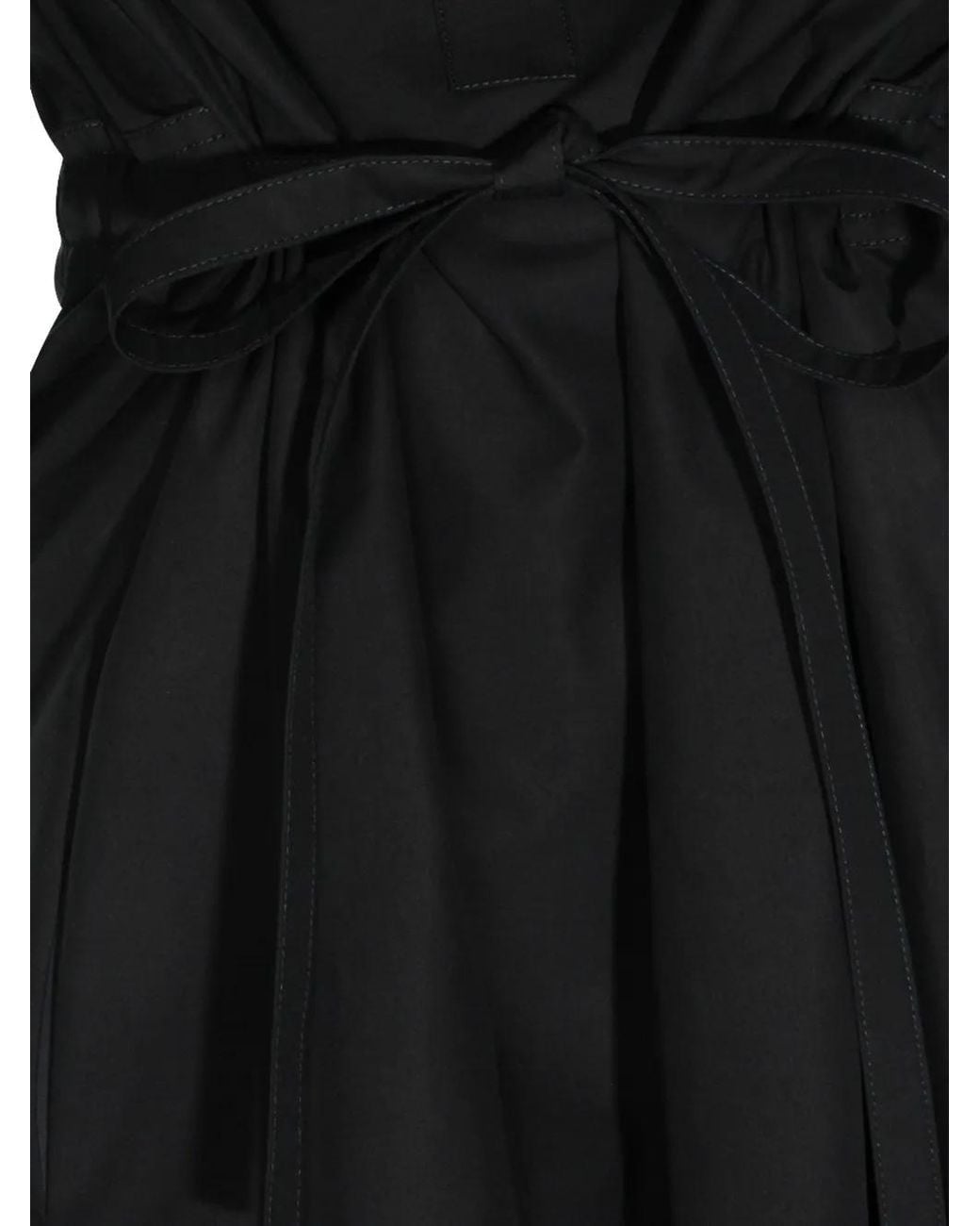 Fabiana Filippi Black Cotton Midi Dress