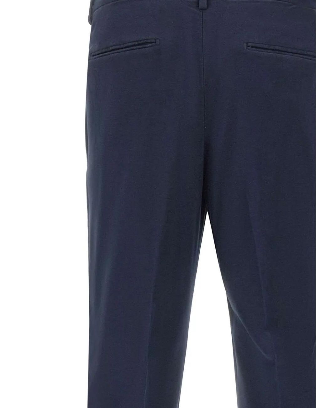 Devore Blue Pleated Trousers for men