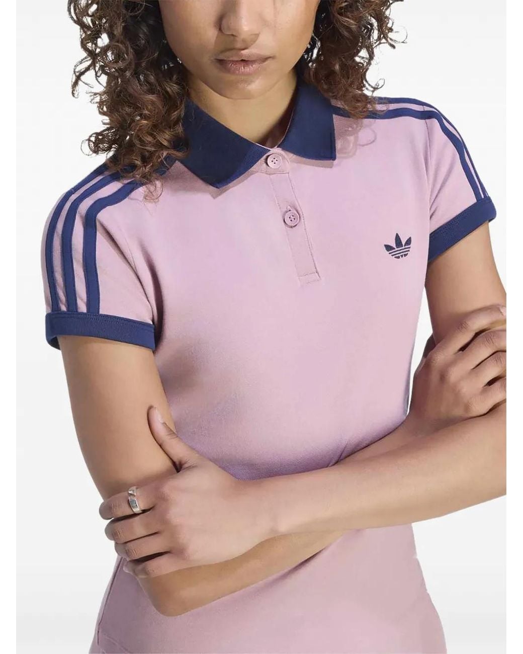 Adidas Pink 3-Stripes Polo