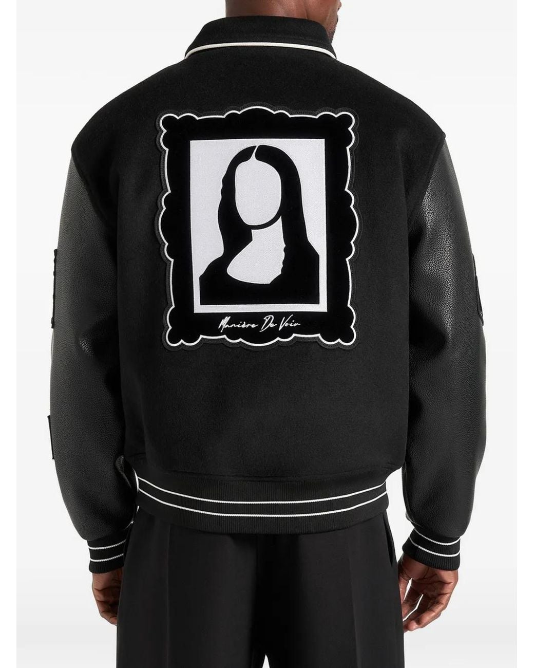 Manière De Voir Black Mona Kisa Bomber Jacket for men