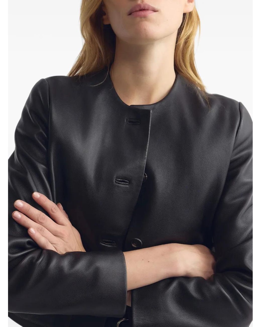 Nili Lotan Black Veste Ophelie En Cuir