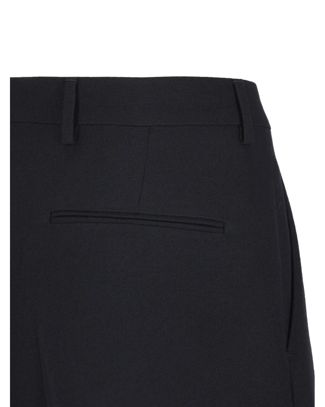 Valentino Garavani Blue Pantalon De Tailleur À Plis Marqués for men