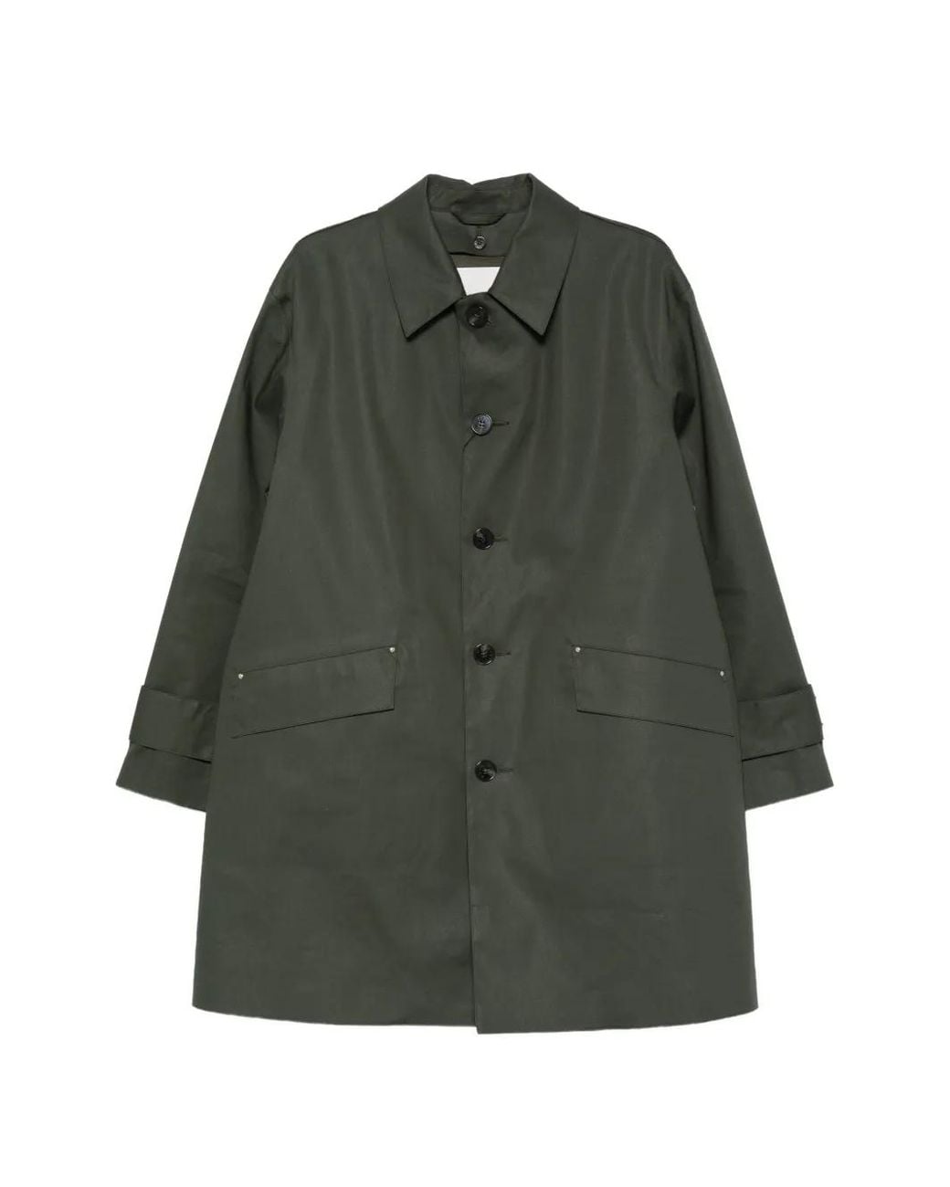 Mackintosh Green Humbie Button-Up Coat for men