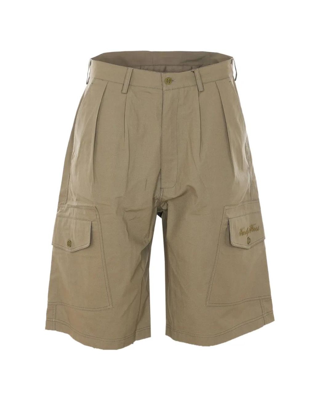 FAMILY FIRST Green Short Cargo À Logo Brodé for men