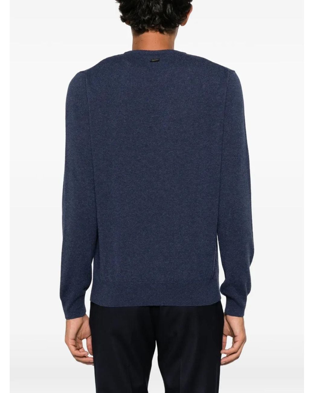 Corneliani Blue Pull À Encolure Ronde for men