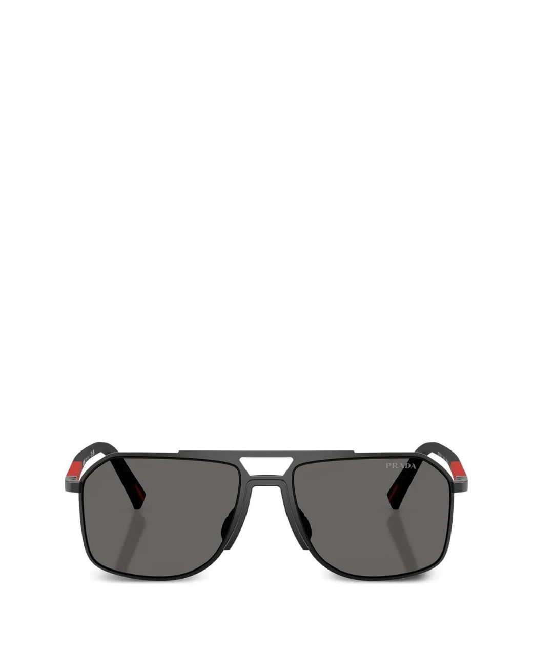 Prada Linea Rossa Gray Square-Frame Sunglasses for men