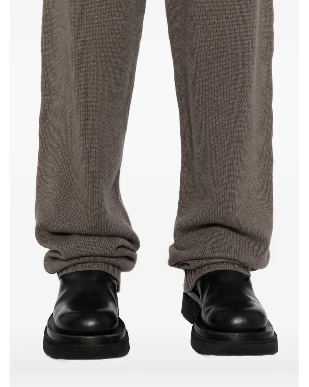 Rick Owens Gray Cashmere Trousers
