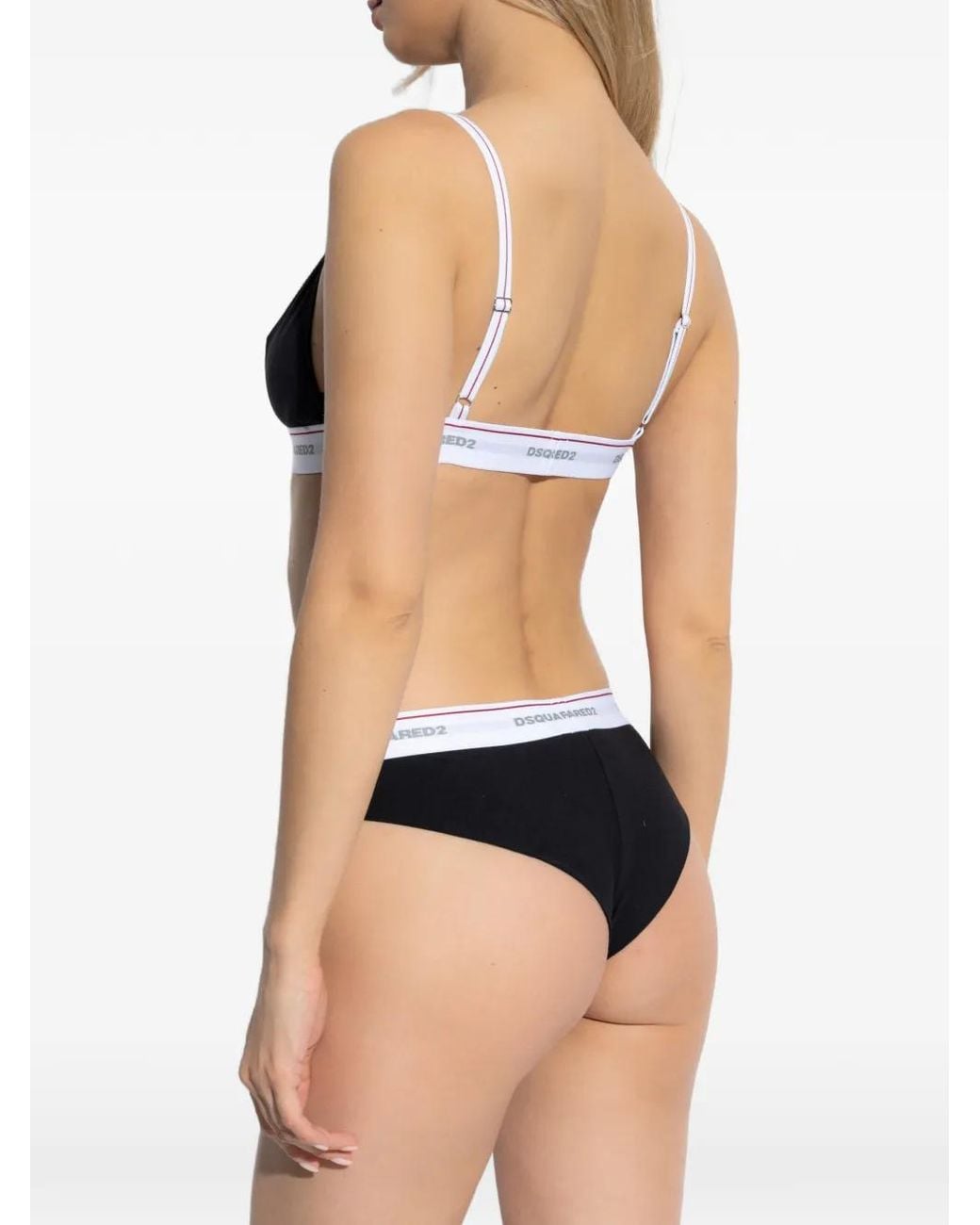 DSquared² Black Logo-Waistband Briefs