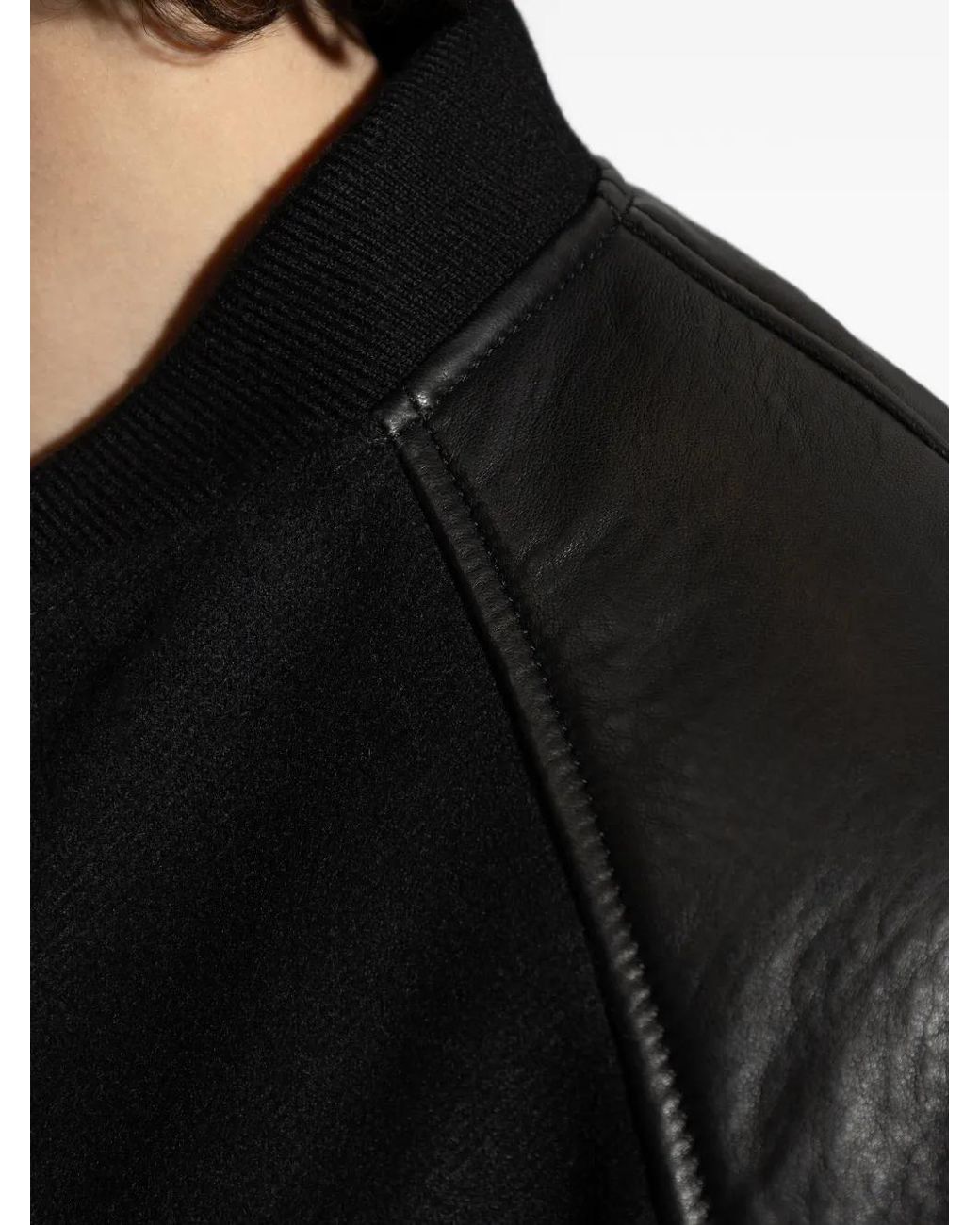 Cazadora Mix Material Con Bordado Paris Givenchy de hombre de color Black