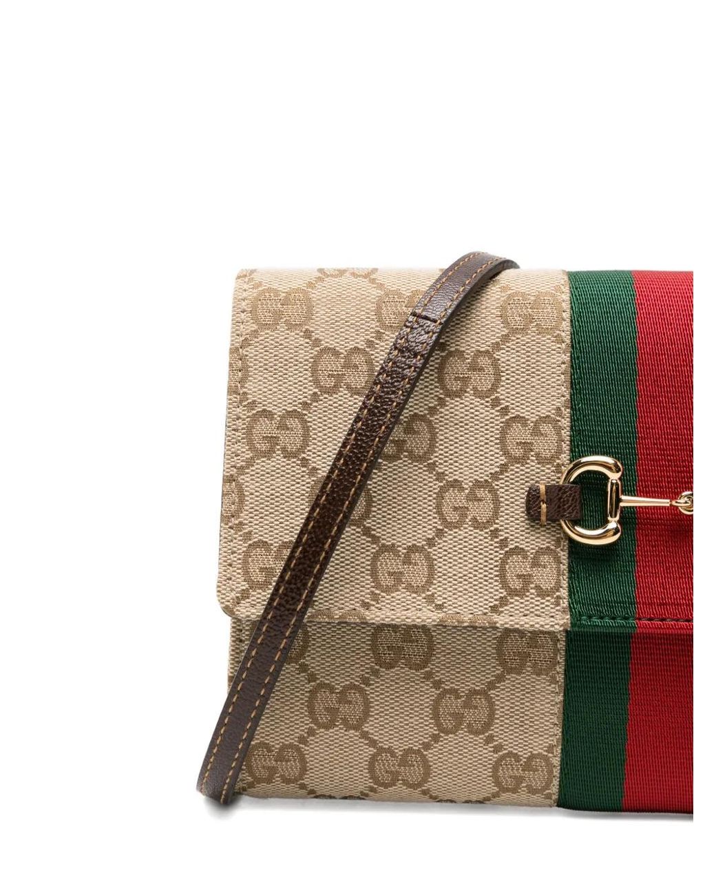 Gucci Brown Horsebit Gg Supreme Tote Bag